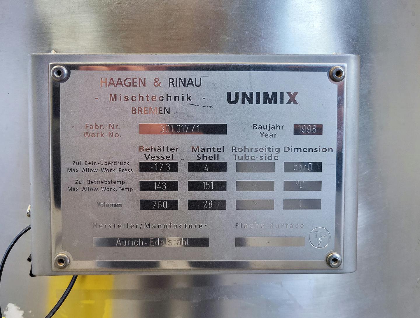 Haagen & Rinau Unimix 200 Ltr. - Reactor de aço inoxidável - image 8