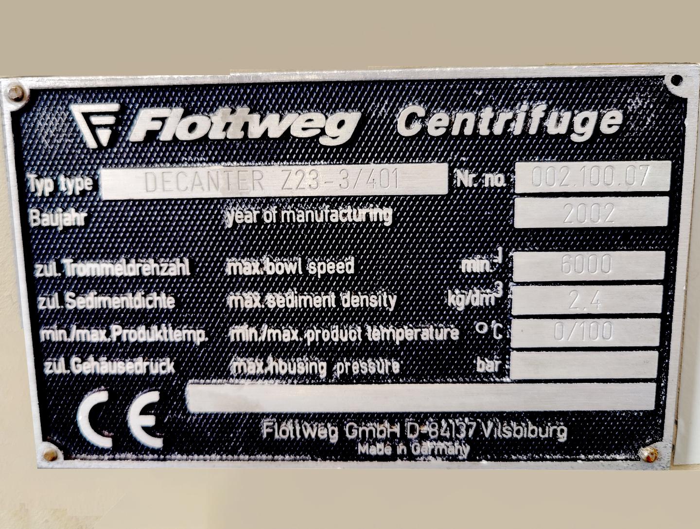 Flottweg Z23-3 - Decantor - image 8