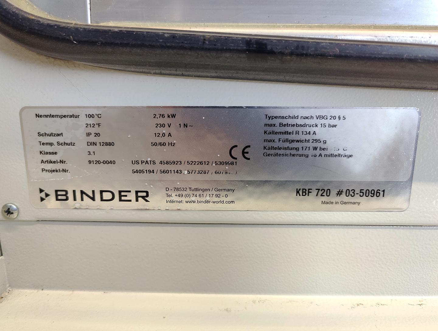 Binder KBF 720 Constant climate chamber - Forno di essiccazione - image 8