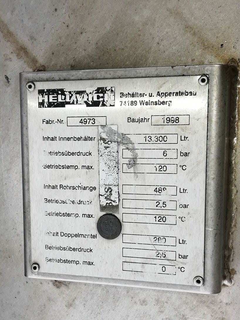 Hellmich 10.500 Ltr. - Reactor otel inoxidabil - image 10