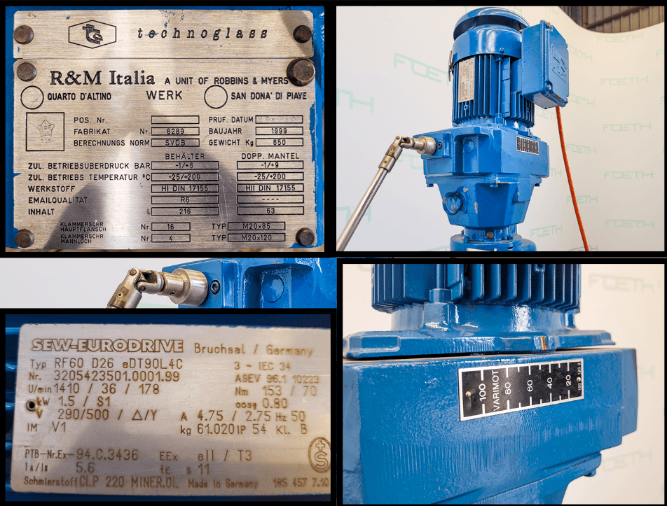 Technoglass AE160 - Reactor com revestimento de vidro - image 6