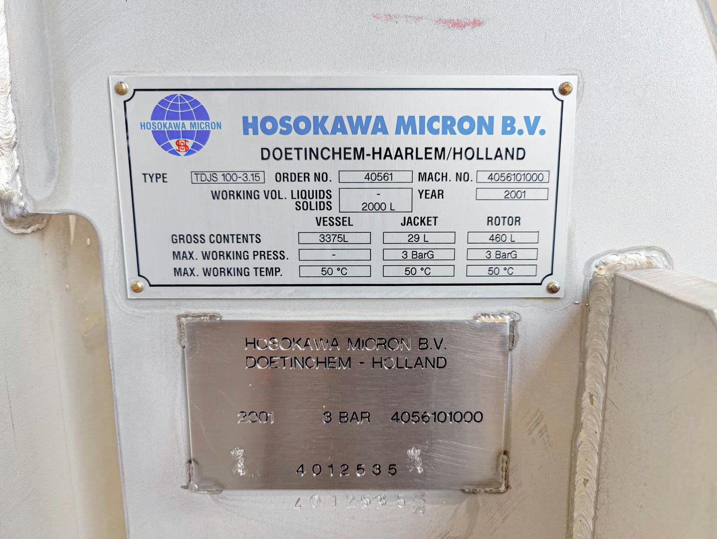 Hosokawa Micron Torus Disc JS 1000-3.15 - Сушилка непрерывного действия - image 12