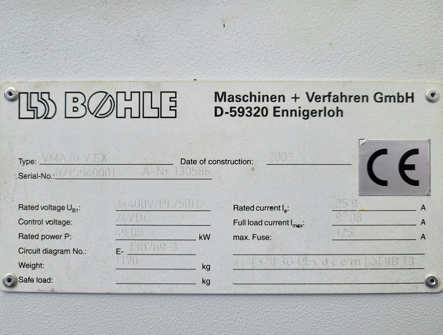 Bohle VMA 70 EX WIP "single-pot Granulation / dryer" - Universal mixer - image 8